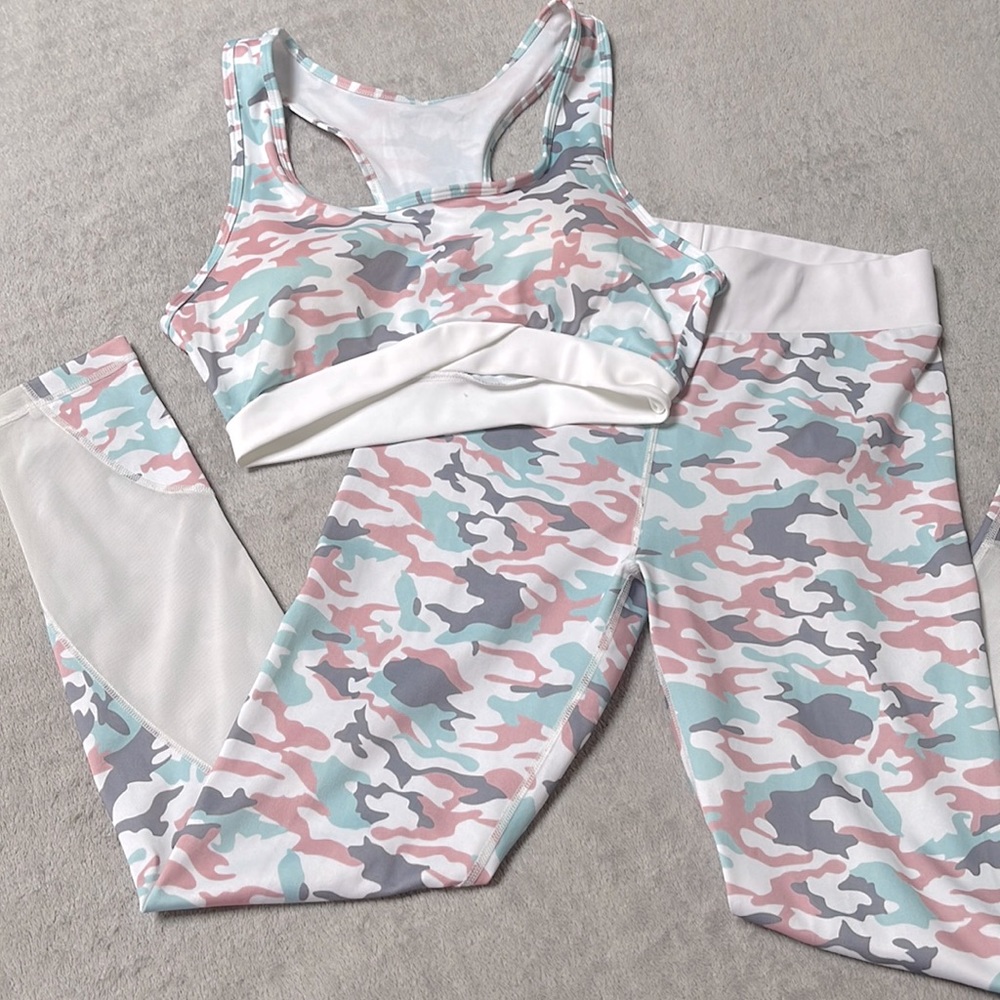 Very Cute Camo Workout Set